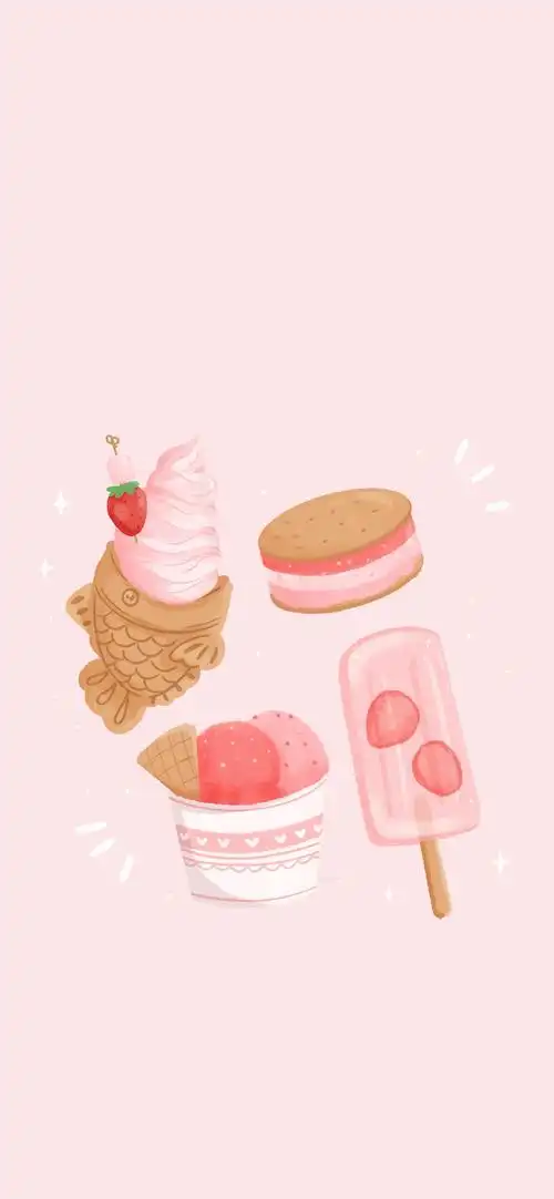 甜品超好看的粉色系壁纸