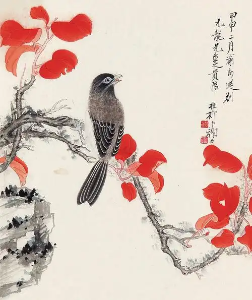 0831 工笔花鸟 镜片 设色纸本