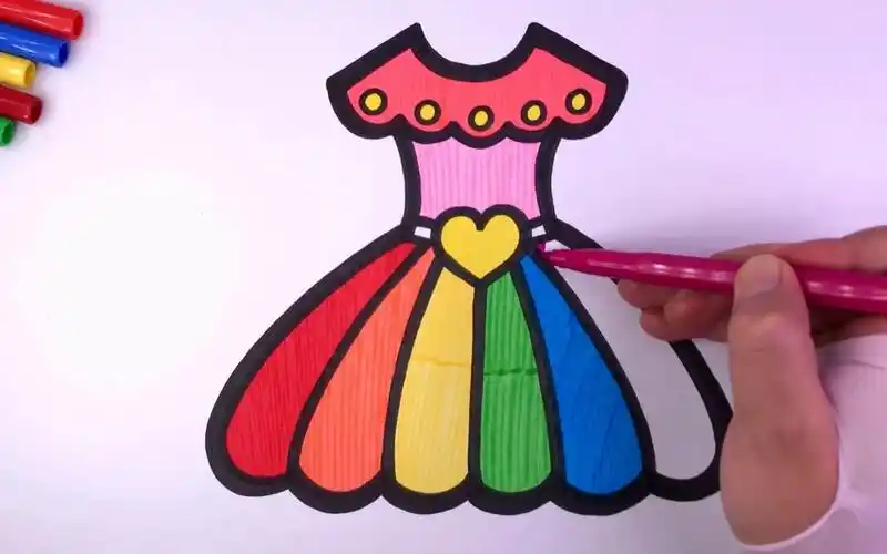 儿童简笔画教孩子画裙子