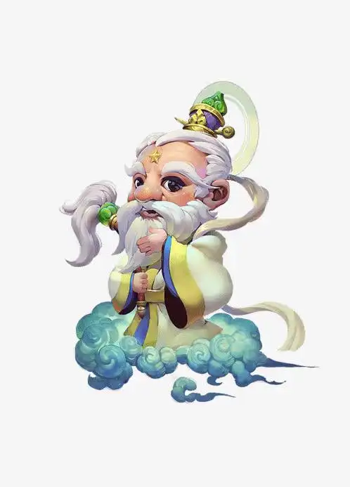 卡通白胡子爷爷