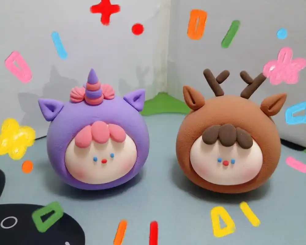 库存小娃娃～#超轻粘土 #粘土娃娃 #可爱萌物 #手工制作 - 抖音