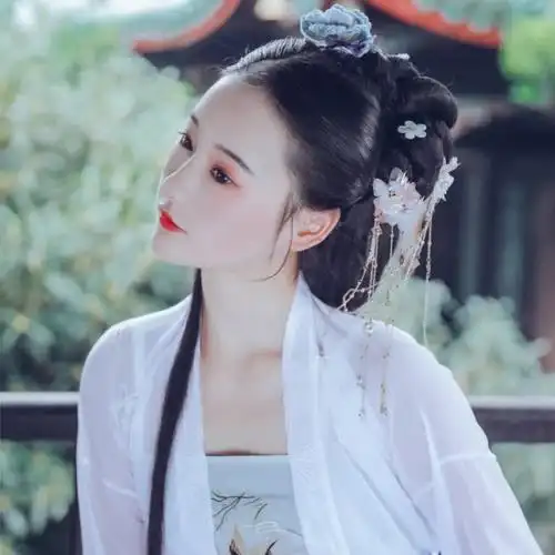 白色古风伤感女生头像图片