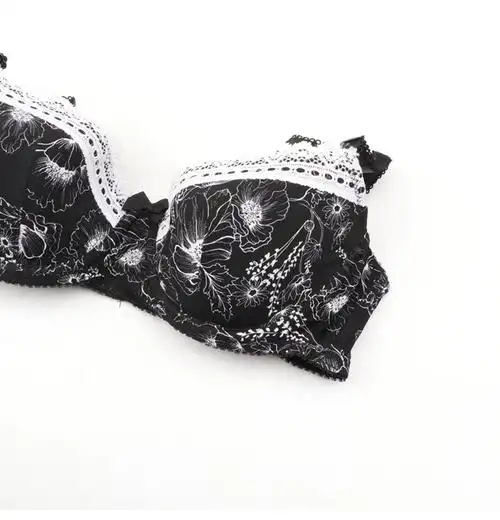 样板黑色花纹木瓜水滴合适文胸内衣70dd75b75g文胸