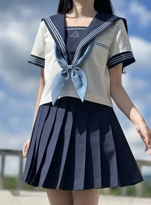 嘟洛洛青野原原创水手服jk制服校供学院风日系少女套装裙正版