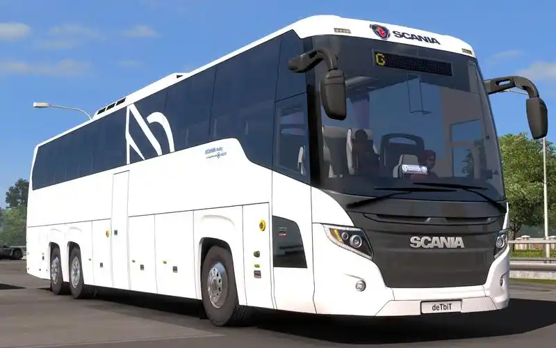 【欧洲卡车模拟2】#斯堪尼亚豪华大巴探索地图 好车减震真的舒服,软弹