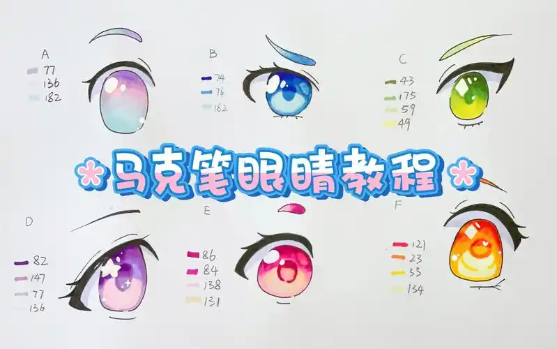 0基础-马克笔眼睛上色教程-国产马克笔基础入门教程