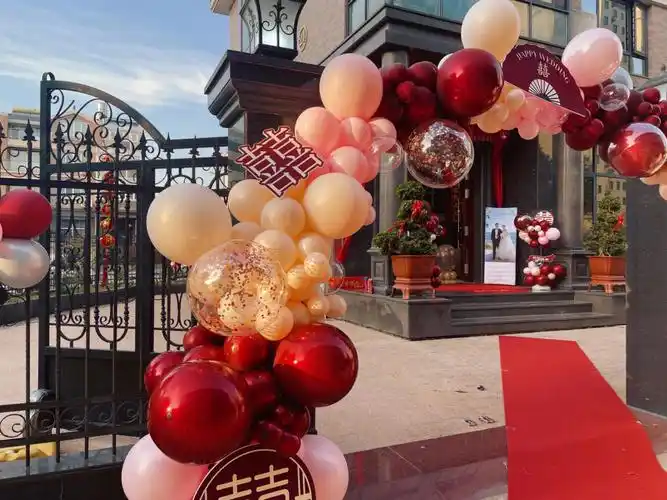 结婚气球布置大拱门