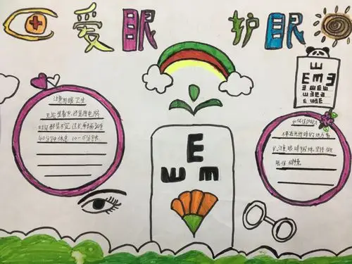 【妙笔绘蓝图,点墨助健康】|赵村小学预防近视手抄报集锦