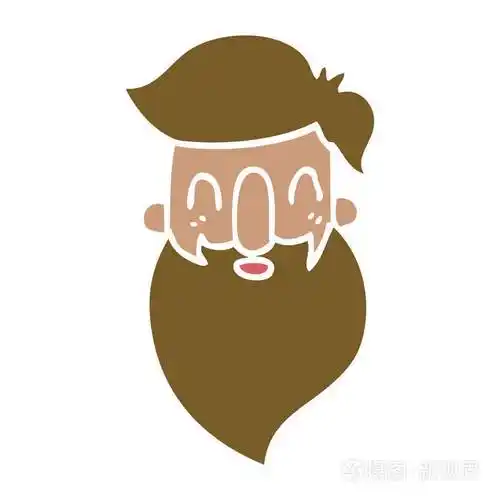 有胡子的卡通涂鸦人