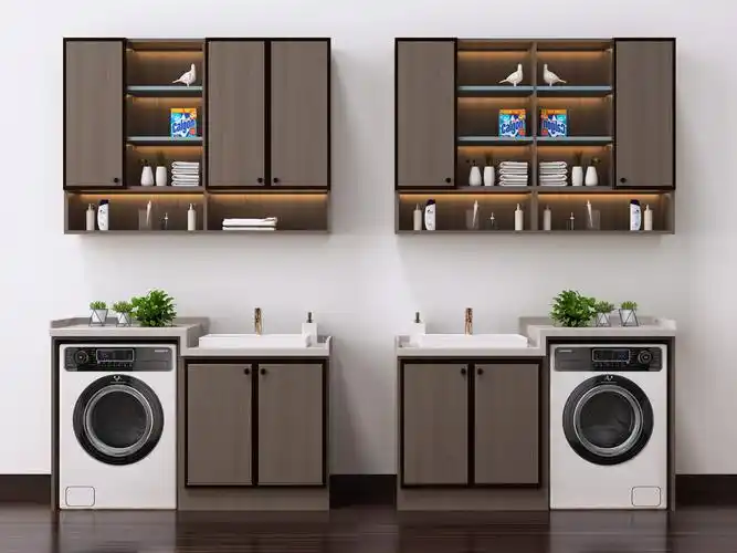 新中式洗衣机柜-室内设计-拓者设计吧