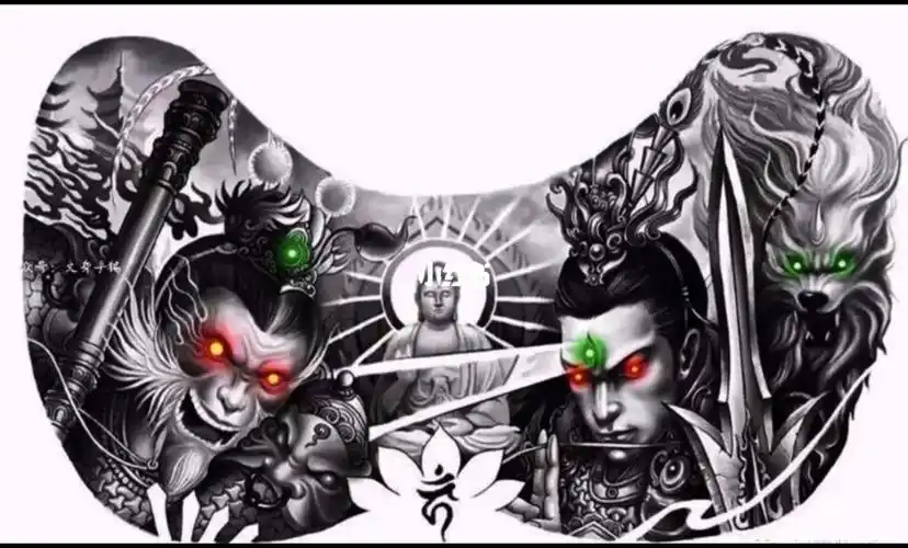 花胸套装我的纹身分享纹身图案花胸手稿