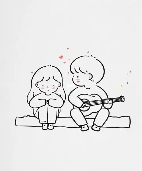 情侣爱情寓意简笔画手绘教程图片简单的爱情简笔画画法情侣简笔画卡通