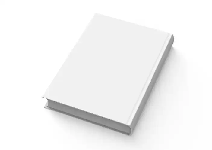 白色背景隔离下的空白书籍封面设计