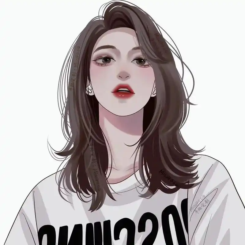 高冷女生漫画头像 这个角度爱了爱了～ 你发照片我来画 | 专属头像