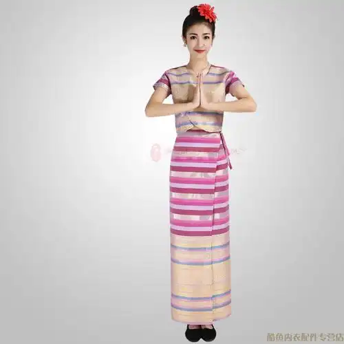 傣族服装泰国西双版纳筒裙舞蹈服女傣服装傣族节服饰裹裙女套装娘惹服