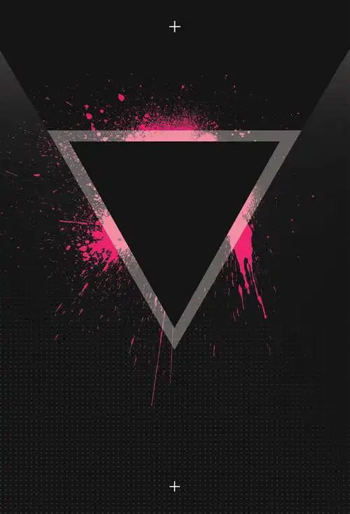 黑色简洁三角形海报背景素材