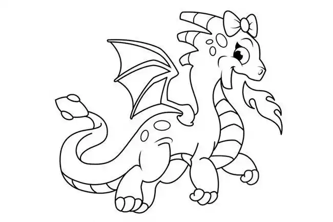 3张可爱的小火龙简笔画卡通画法