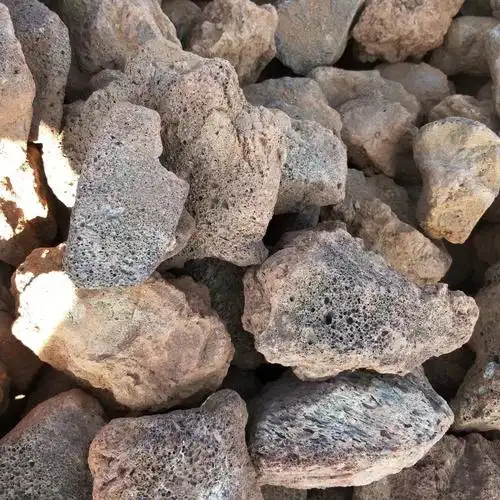 诚鑫供应假山用大号火山石 火山岩颗粒 红色灰色火山石原矿石