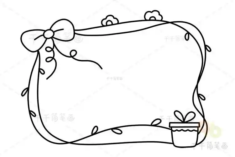 姓名框边框简笔画手绘