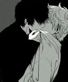 动漫男对男接吻简笔画