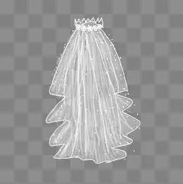 头纱头饰简笔画