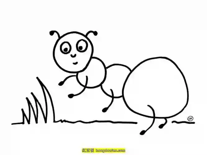 19张虫子手绘简笔画蜜蜂蚯蚓毛毛虫天牛马蜂蜈蚣简笔画