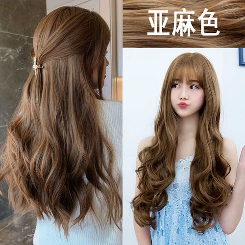 网红潮金棕色染发膏剂年新款流行黄色显白植物亚麻灰棕染头发巧克力色