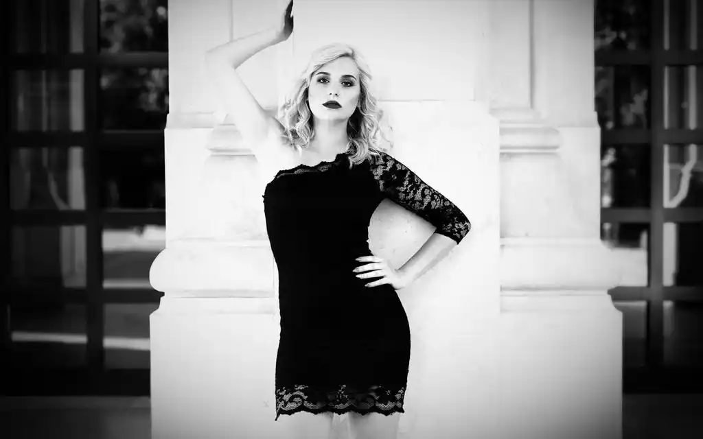 欧美美女黑白复古风,高清图片,电脑桌面-壁纸族