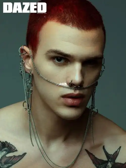 波兰的纹身少年坏痞十足男模拍摄