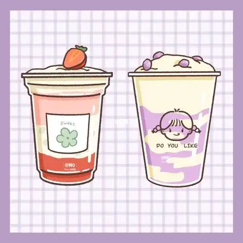 原创|手帐素材|萌萌的简笔画|奶茶杯简笔画茶杯手帐素材苹果怎么