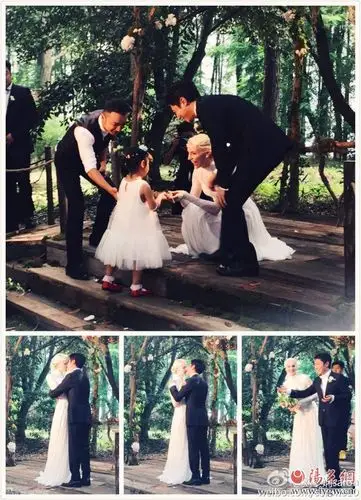 撒贝宁婚礼献吻热舞李白3套礼服身姿婀娜