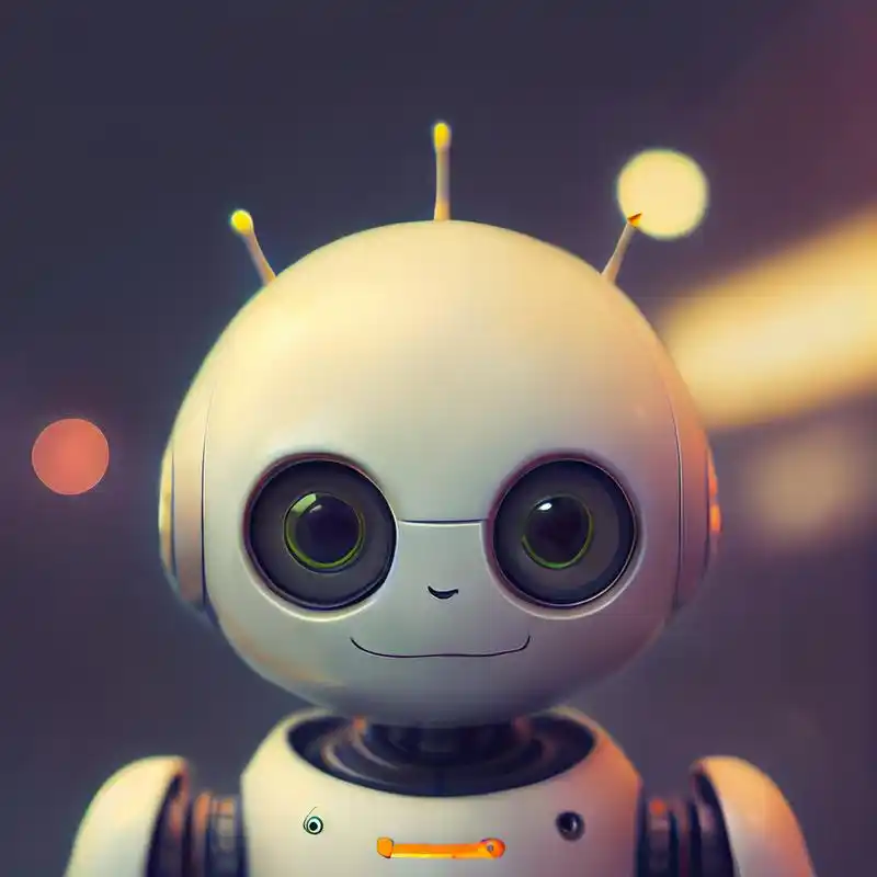 百度ai绘图黑科技#角色设计,可爱的安卓机器人,小野胜弘风格,虚幻