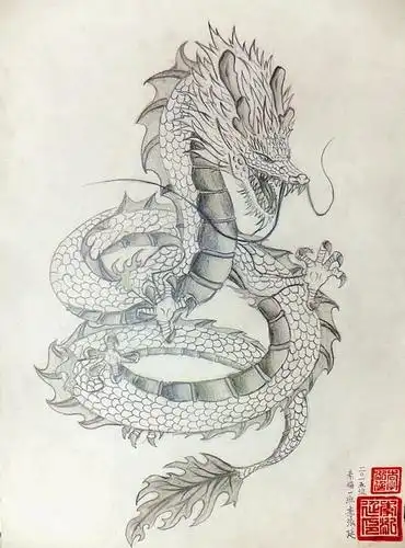 少儿书画作品-《神龙》/儿童书画作品《神龙》欣赏_中国少儿美术教育