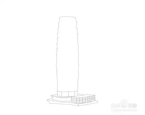 简笔画城市剪影二七塔千玺广场郑州的建筑简笔画郑州标志建筑简笔画