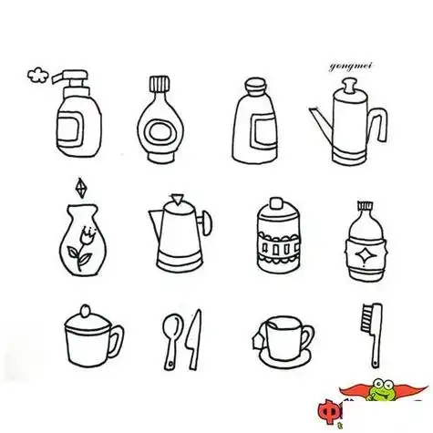 画大全超简单的日常物品简笔画生活小用品各种动植物生活用品的简笔画