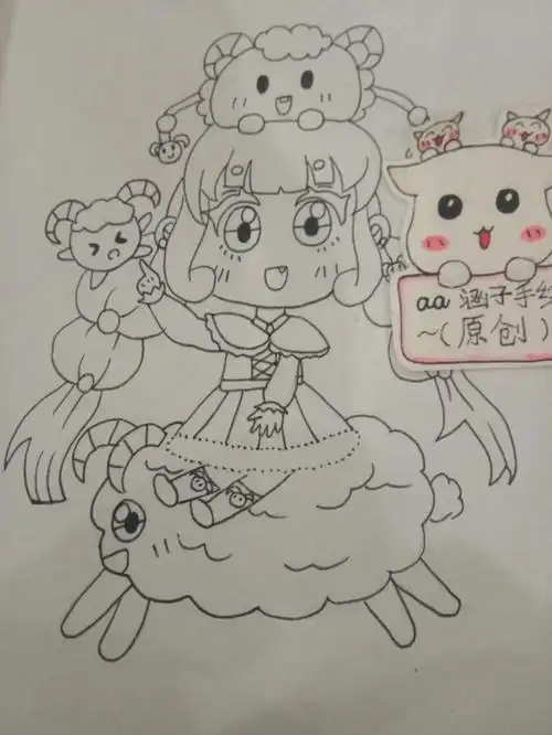 十二星座原创绘画白羊座啊啊啊啊