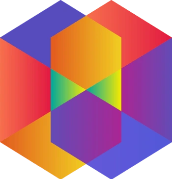 手绘彩色几何叠加图案