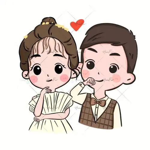 头像约稿又是一对新婚小夫妻