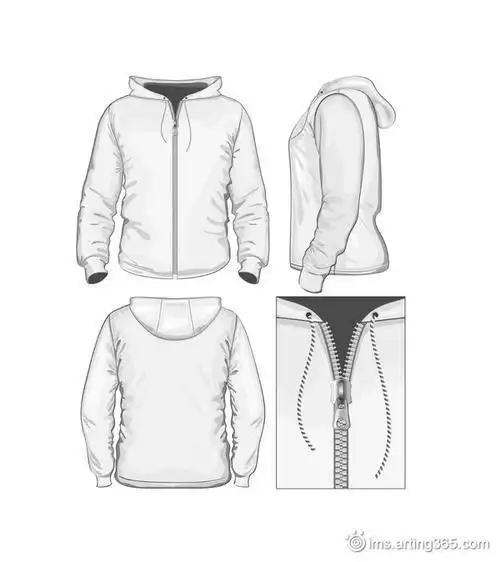 男生连帽衫简笔画