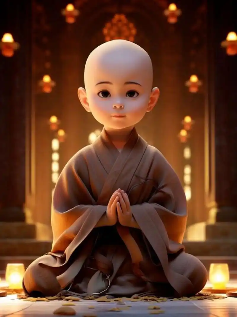 分享超萌爆火睁眼小和尚,原图评论区自取 最近有小伙伴咨询了怎么做