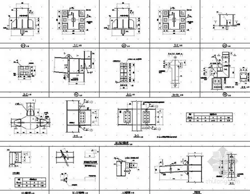 二层框架结构钢屋盖仓库结构施工图(带吊车)