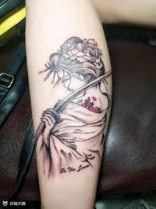 艺伎_纹身图案手稿图片_刘贺鹰的纹身作品集