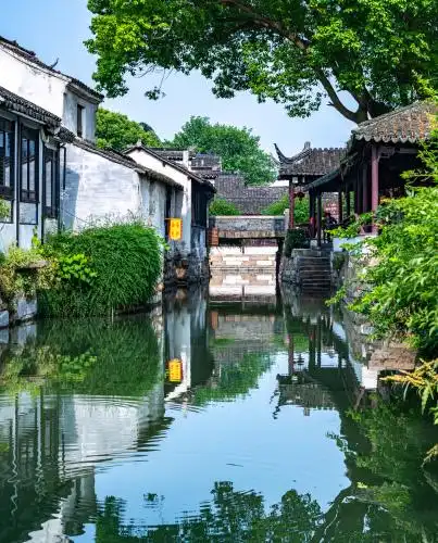 江苏苏州昆山锦溪古镇景区景点景观
