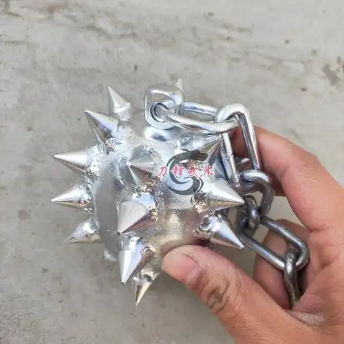 兵器钢制链子实心流星锤刺锤双锤软奇门影视更多武术装备