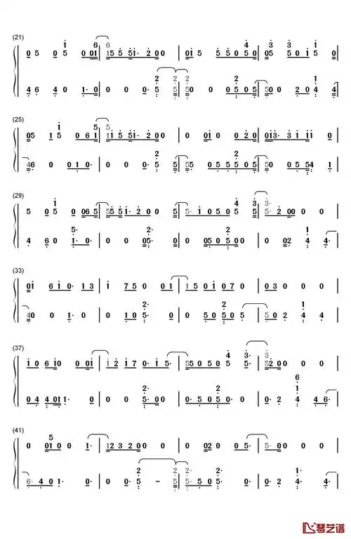 用计算机弹exo简谱,power钢琴简谱-数字双手-exo