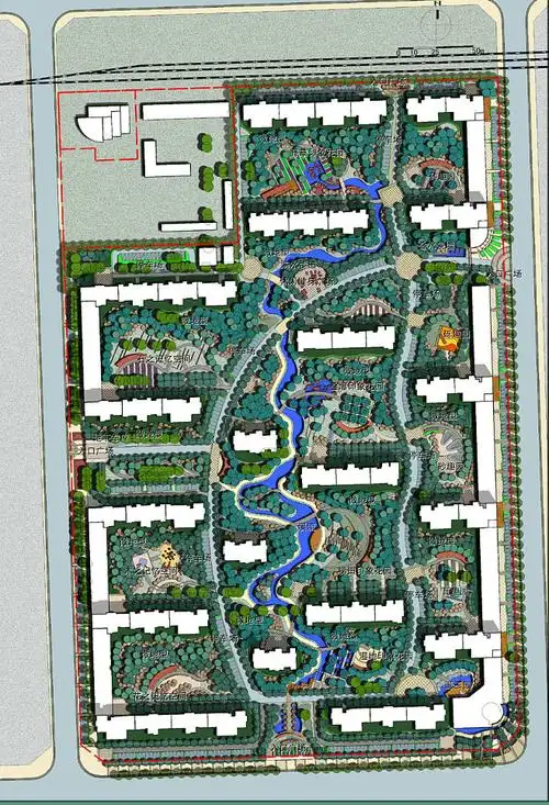 21:42:22居住区规划景观设计——平面图翊fanfan同采自zhan