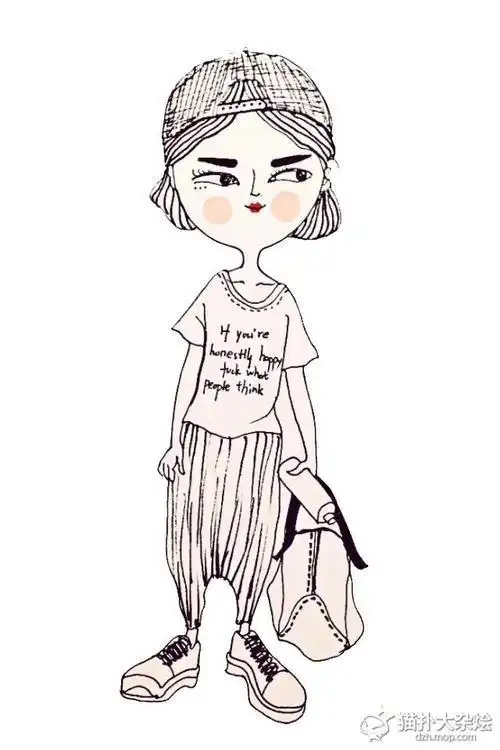 动漫 简笔画 卡通 漫画 手绘 头像 线稿 640960 竖版 竖屏