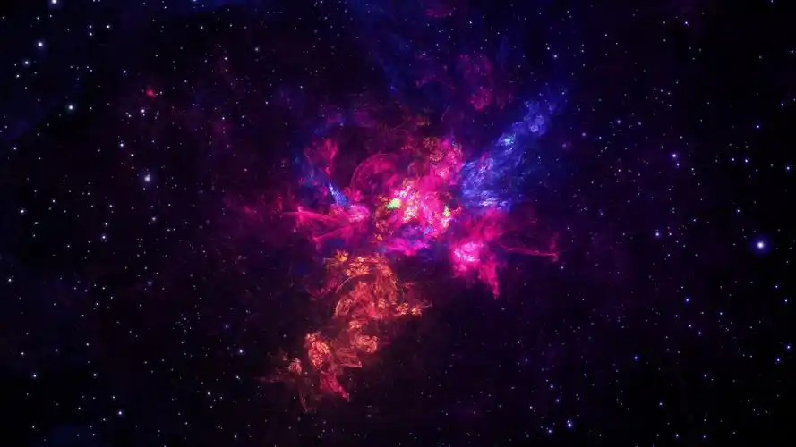 【4k极致画面】太空绚丽景象space nebula multicolor【当壁纸的话你