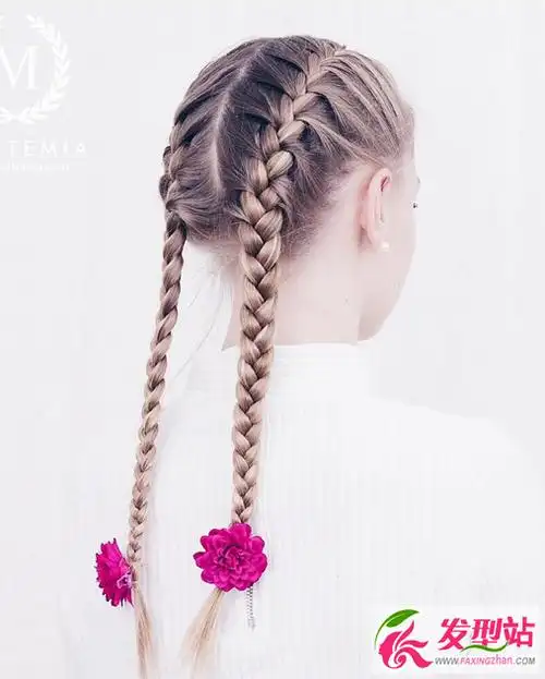 今年流行的儿童发型40款最美小女孩编发扎发图3