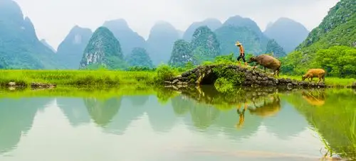 桂林临桂四圹乡田心村状元桥网红景点打卡处,山青水秀人淳朴.